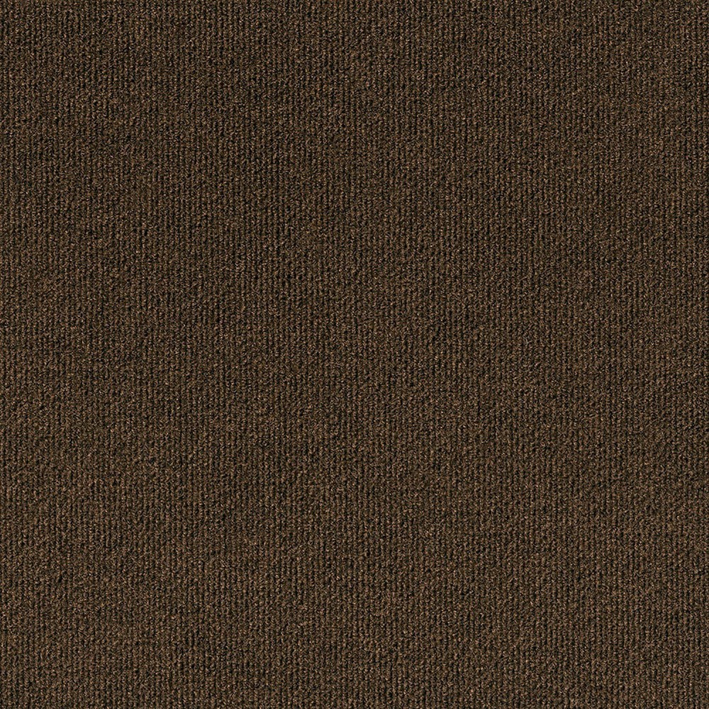 Photos - Area Rug 18" 16pk Rib Carpet Tiles Mocha - Foss Floors: Easy Install, Indoor/Outdoo