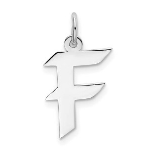 Black Bow Jewelry Sterling Silver Karlie Collection Artisan Block Initial Charm Letter F - 1 of 4