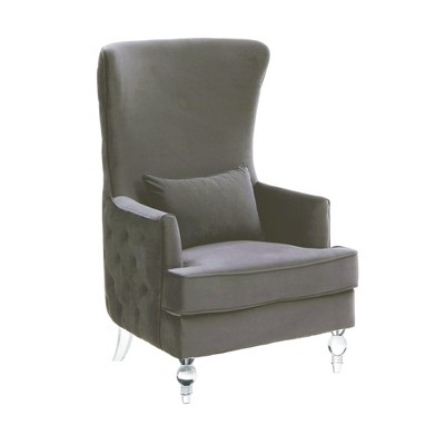 TOV Furniture Aubree Velvet Chair with Acrylic Legs