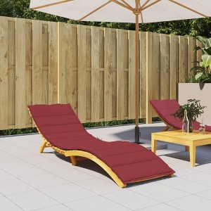vidaXL Sun Lounger Cushion Wine Red Oxford fabric 78.7 x 23.6 in - 1 of 4