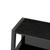 GlasFlength TV Stands and Consoles Modern Height Adjustable Swivel Media Console with Tempered Glass Shelves, Black, 45.7"*16.5"*49.2" - 4 of 4