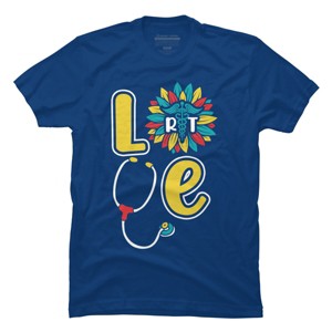Men's Design By Humans RT Stethoscope Gift Respiratory Therapist Costume Gifts By lukesstore T-Shirt - 1 of 3