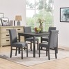 5 Pieces Dining Table & Chairs Set, 48" Kitchen Table and 4 Chairs, Dining Room Table with MDF Board & Metal Frame, Perfect for Small Space - 2 of 4
