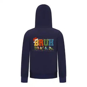 Everyday Kids Christmas Collection BRUH Construction Truck Boys Zip Up Hoodie – Holiday Sweatshirt - 1 of 4