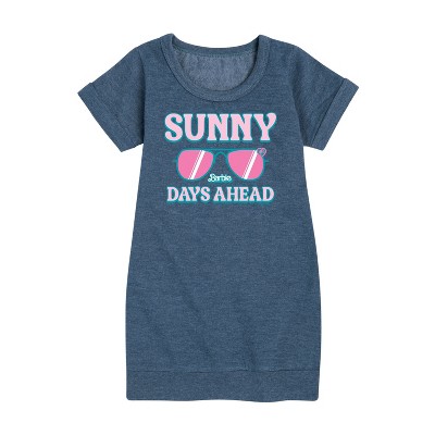 - Barbie - Sunny Days Ahead Graphic Short Sleeve Fleece Dress