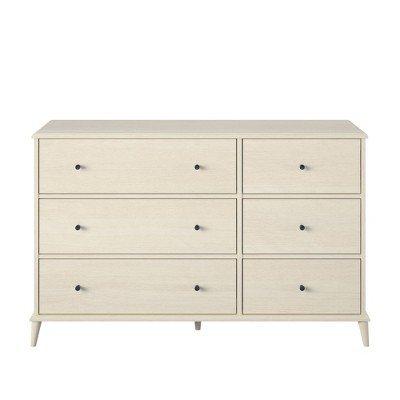 Image of Ameriwood Home Farnsworth 6-Drawer Dresser, Ivory Oak