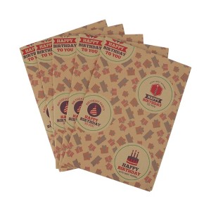 Unique Bargains Gift Wrap Paper Kraft 27.56"x19.69" 5 Pcs - 1 of 4