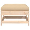 VidaXL Patio Footstool with Cushion Solid Wood Pine - 3 of 4