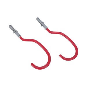 Unique Bargains Garage Storage Hooks with Screws Black 2.8"x5.9"x0.4" 2Pcs - 1 of 4