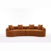 TiramisuBest LY-003 Beige White Deep Seat Compression Sofa 3 Seater with Beige for sofa - 2 of 4