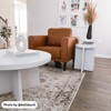 KWPZQEB Round End Tables Set of 2, 2-Tier Bedside Table, Rustic Accent Side Table, Round Wooden End Table in White - 4 of 4