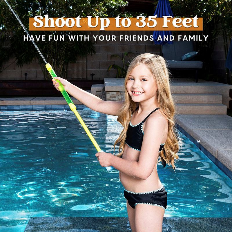 Syncfun 6/12/18 Pack Super Water Soaker Bulk, 16.5'' Summer Water Squirt Blasters for Kids Outdoor Swimming Pool, Backyard, Beach, 2 of 8