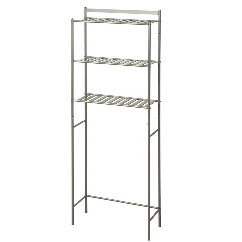 Slat Style Over The Toilet Etagere Brushed Nickel Zenna Home