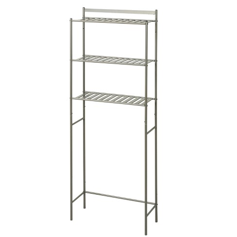 Slat Style Over The Toilet Etagere Brushed Nickel Zenna Home