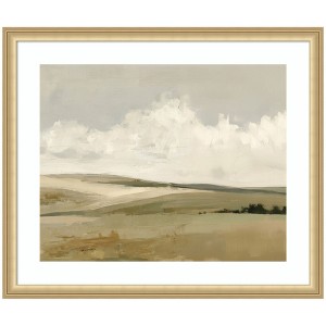 Kate and Laurel Whispering Meadows I by Amy Lighthall Framed Wall Art Print, 26 x 22, Florence Gold - 1 of 4