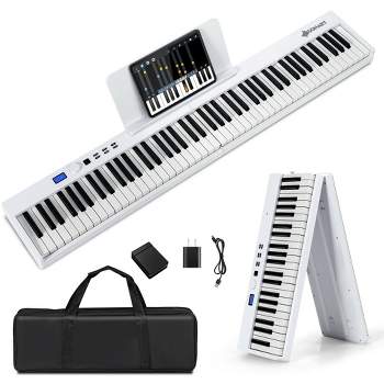 Costway 88-Key Folding Electric Piano Keyboard Semi Weighted Full Size MIDI Toy