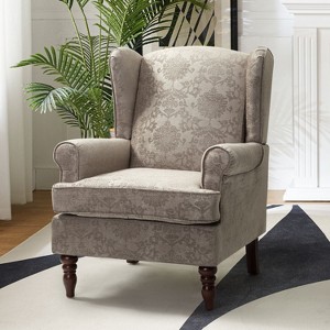 Umberto Traditional Accent Armchair with Turned Legs| ART OF LIVING DESIGNS - 1 of 4