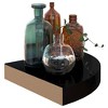 vidaXL Floating Corner Shelves 2 pcs High Gloss Black 9.8"x9.8"x1.5" MDF - 3 of 4