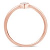 14K Rose Gold Plated Silver 1/20 Cttw Diamond Teardrop Pear-Shaped Ring - 2 of 4