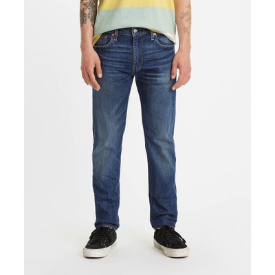 levi's slim men's dark blue jeans