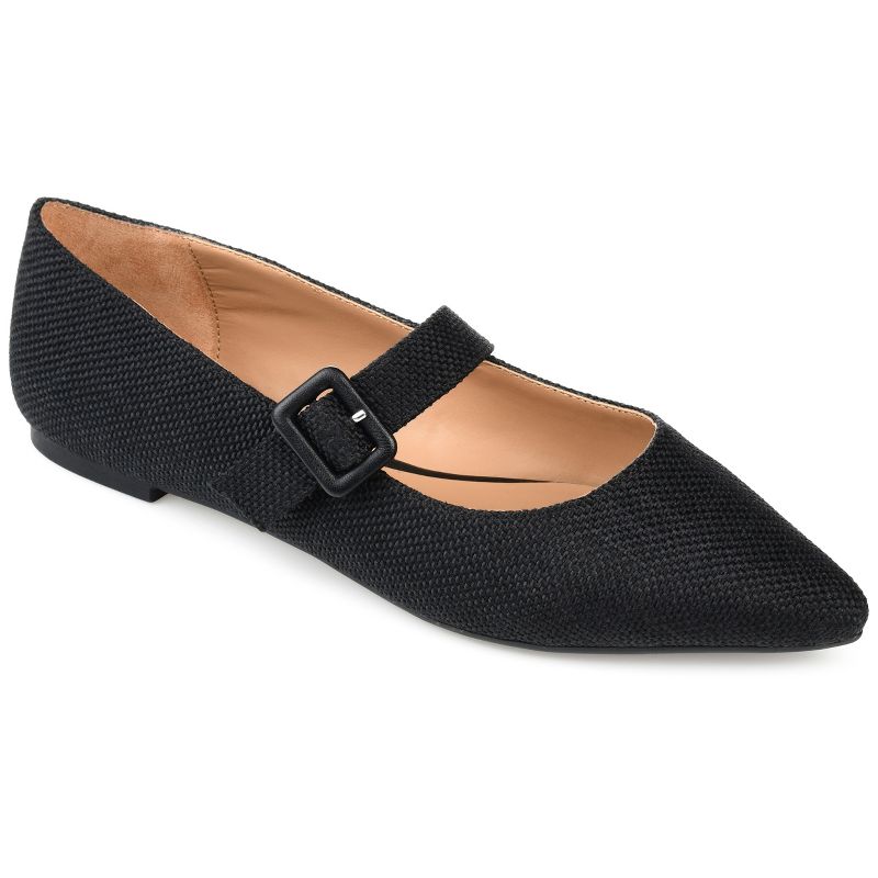 Journee Collection Womens Karissa Buckle Pointed Toe Mary Jane Flats, 1 of 11