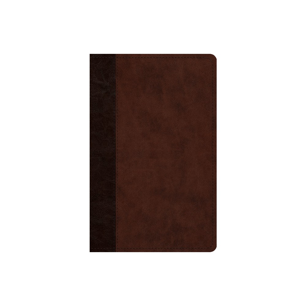 ESV Large Print Thinline Reference Bible (Trutone, Brown/Walnut, Timeless Design) - (Leather Bound)