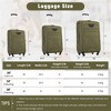 FATMOON Softside Luggage Expandable 3-Piece Set with Duffel Bag, Upright Spinner Softshell Lightweight Luggage for Travel - 4 of 4