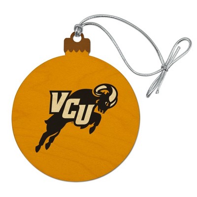 Virginia Commonwealth University Secondary Wood Christmas Tree Holiday Ornament