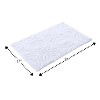 Knightsbridge Beautiful Circle Design Premium Quality Year Round Cotton With Non-Skid Back Bath Rug, White - 2 of 4