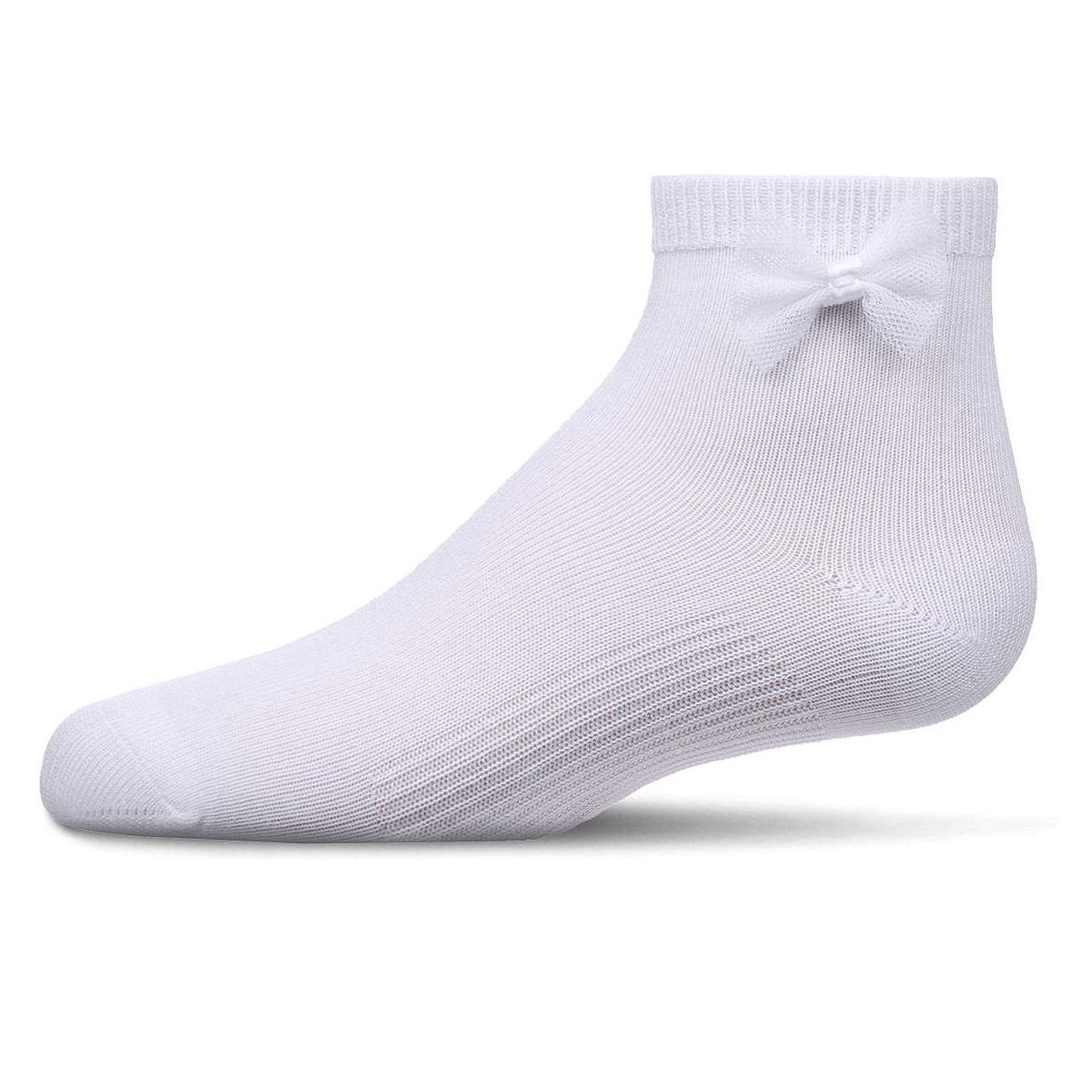 Memoi Girls Bow-Trimmed Mercerized Cotton Rich Ankle Sock - thumbnail 4