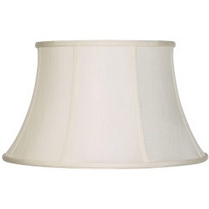 Imperial Shade Creme Large Lamp Shade 13" Top x 19" Bottom x 11" Slant x 11" High (Spider) Replacement with Harp and Finial - 1 of 4