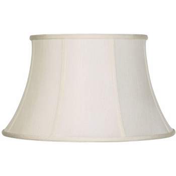 Imperial Shade Creme Large Lamp Shade 13" Top x 19" Bottom x 11" Slant x 11" High (Spider) Replacement with Harp and Finial