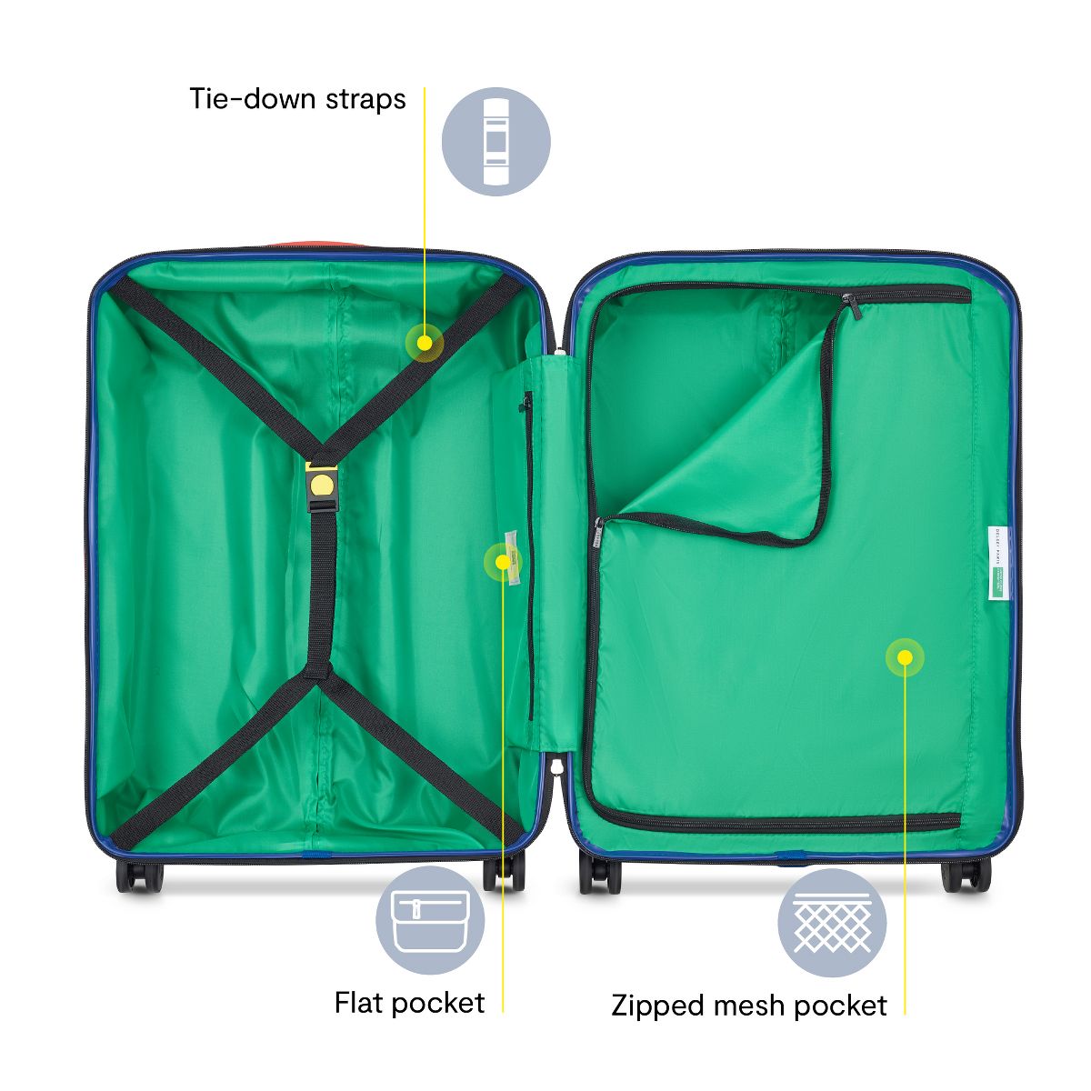 United Colors of Benetton x DELSEY PARIS Medium Checked 23" Hardside Spinner Suitcase - thumbnail 10