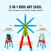 VEVOR Art Easel for Kids, 2-in-1 Double-Sided Kid's Art Easel with Magnetic Whiteboard & Chalkboard, Adjustable Standing Rotatable Drawing Board - 3 of 4