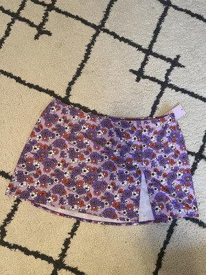 Women's Side-slit Skirt Swimsuit Cover Up - Wild Fable™ Purple Floral Print  X : Target