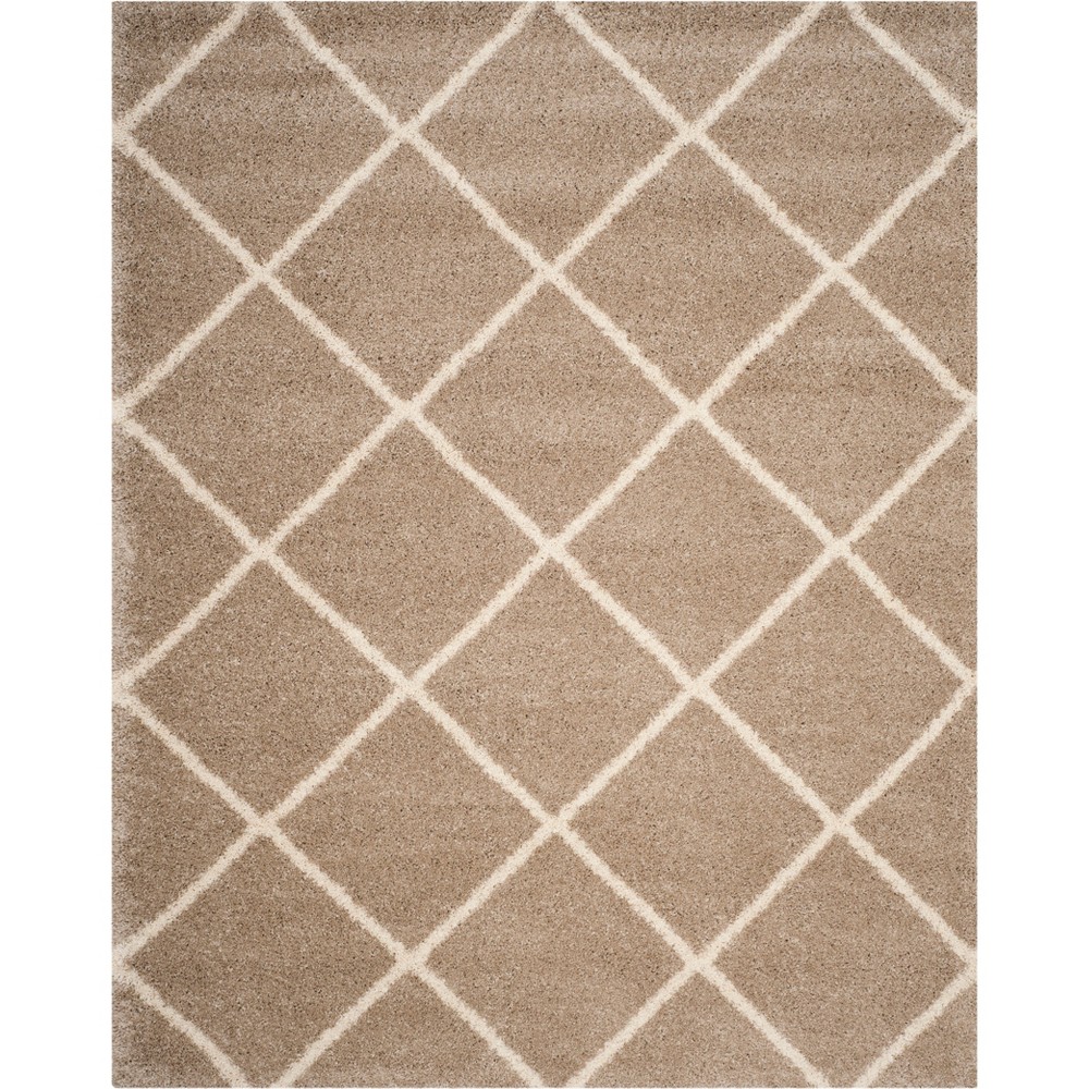 6'x9' Hudson Shag Area Rug Beige/Ivory - Safavieh