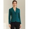 Allegra K Women's Elegant Work Office Lapel Collar Button Down Regular Fit Suit Blazer - 3 of 4