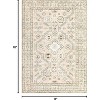 Acekool 4x6 Washable Area Rug, Non-Slip, Stain Resistant Soft Carpet for Living Room, Bedroom, Kids & Pets (Beige) - 2 of 4