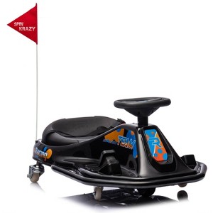 24V Kids Electric Drift Kart, 2-Speed Ride On Car w/360° Spins, Music, Lights, Flags, 5MPH, for Ages 3+ - 1 of 4