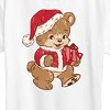 Women's - Instant Message - Santa Teddy Bear Christmas Short Sleeve Graphic T-Shirt - 2 of 4