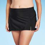 Women's UPF 50 Split Swim Skirt - Aqua Green® Black