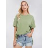 EXLURA Womens Summer Oversized T Shirts Casual Short Sleeve Loose Maternity Tops Crewneck Tunic Plus Gym Workout Top - 4 of 4