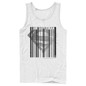 Men's Superman Logo Hero Barcode Tank Top - 1 of 4