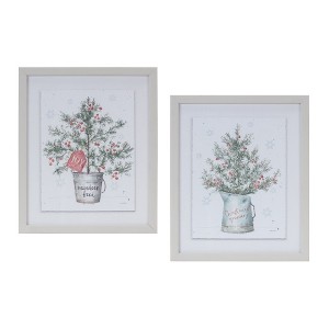 Melrose Potted Pine Tree Wall Art (Set of 2) - 1 of 4