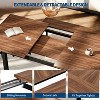 5-Piece Extendable Dining Table Set for 4-8 People, 2 Benches & 2 Stools, Modern Dining Room Furniture Sets, Easy Assembly - 4 of 4