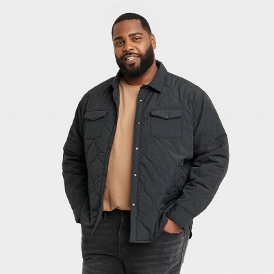 Men's quilted shop shirt jackets