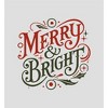 Merry & Bright Text
 Women's Crew Neck Short Sleeve Crop Tee - 2 of 3