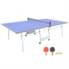 YONWAY Mid-Size Table Tennis Table Foldable Ping Pong Table Set for Games with Net,2 Table Tennis Paddles and Balls - 2 of 4
