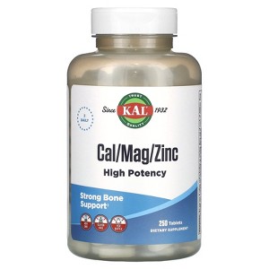 KAL Cal/Mag/Zinc, High Potency, 250 Tablets - 1 of 4