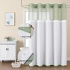 Aoibox Colorful Star No Hook Shower Curtain with Snap in Fabric Liner, Heavy Duty Thick with Mesh Top Window, Hotel Style Waterproof Bathroom Curtain - 2 of 4